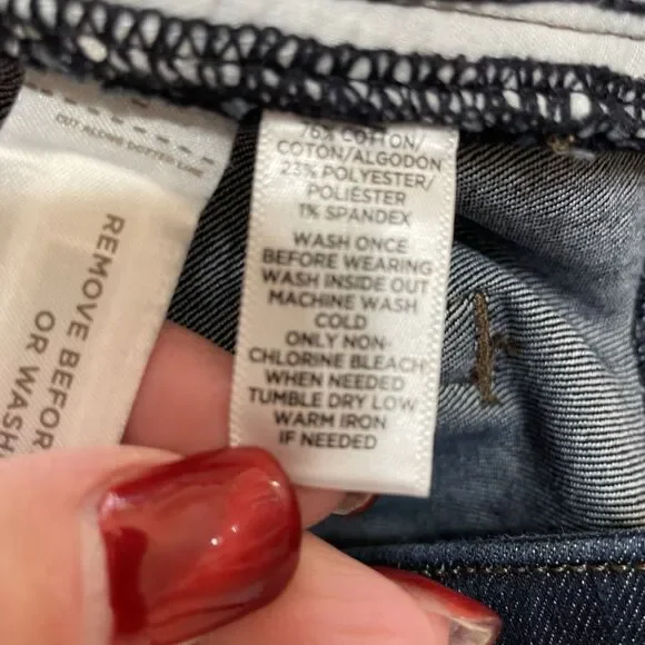Loft CURVY HIGH-WAIST SKINNY ANKLE Jeans Size 29/8 Medium Wash Blue Stretch EUC - Picture 9 of 10